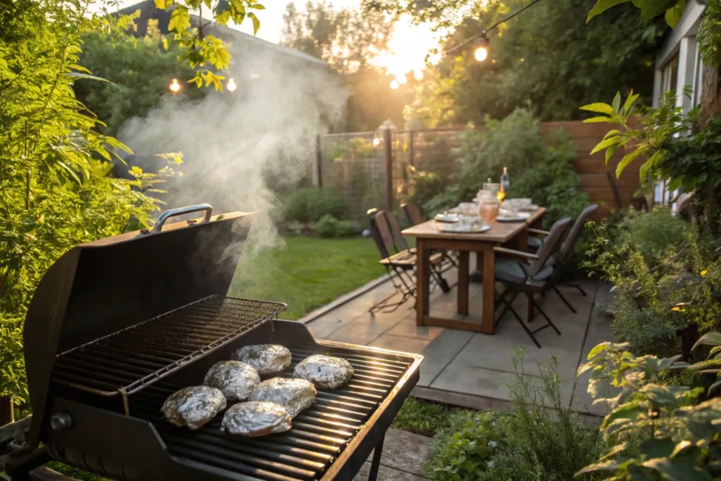 grilled salmon in foil​