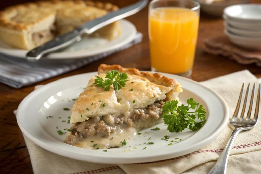 sausage gravy and biscuit pie