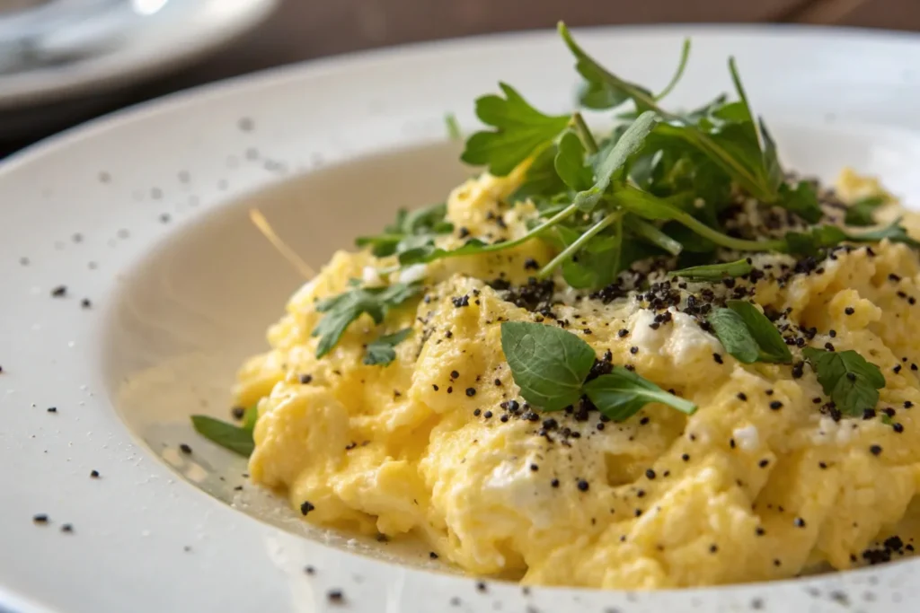 scrambled eggs with cottage cheese