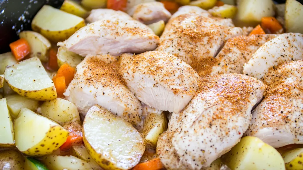 crockpot chicken and potatoes