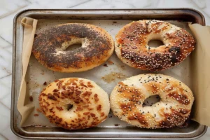 her 3-ingredient garlic bagels